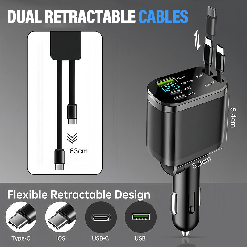 ⚡Szybka ładowarka samochodowa z oświetleniem ambientowym Starry Sky