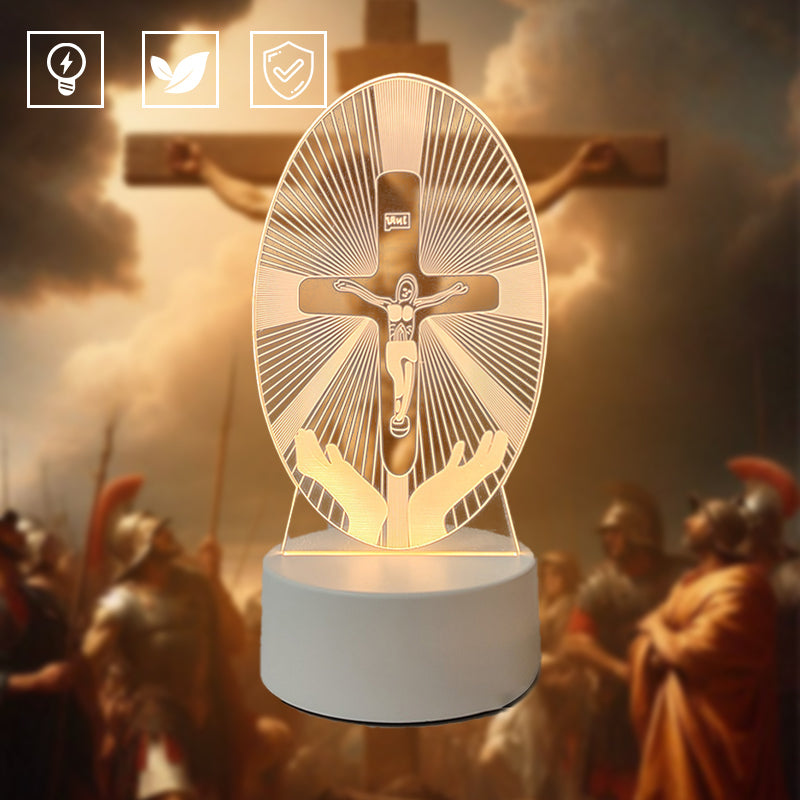 🌙 Spokój i wiara w jednym świetle – 3D lampka nocna z Jezusem