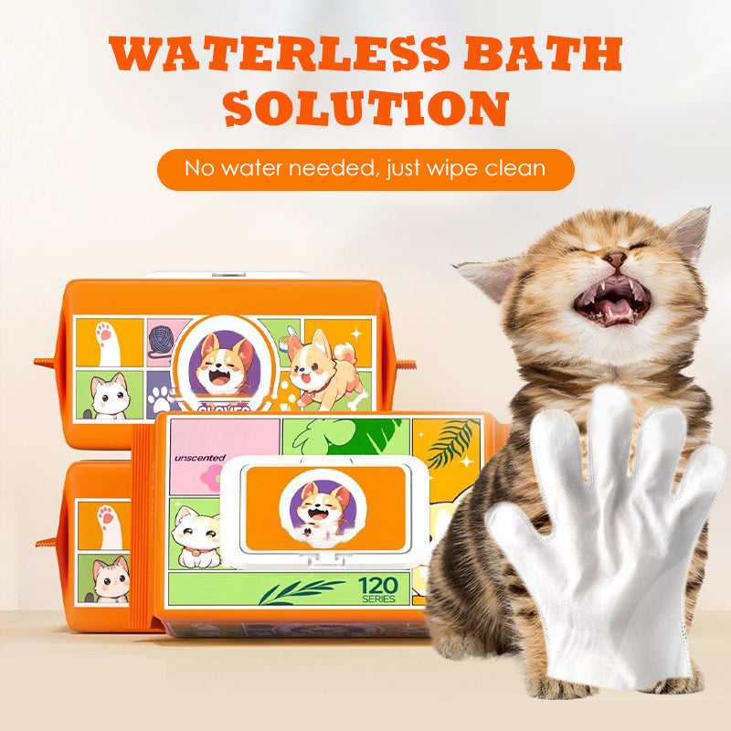 🐱Chusteczki do pielęgnacji zwierząt domowych, rękawiczki, nie wymagają płukania🐶