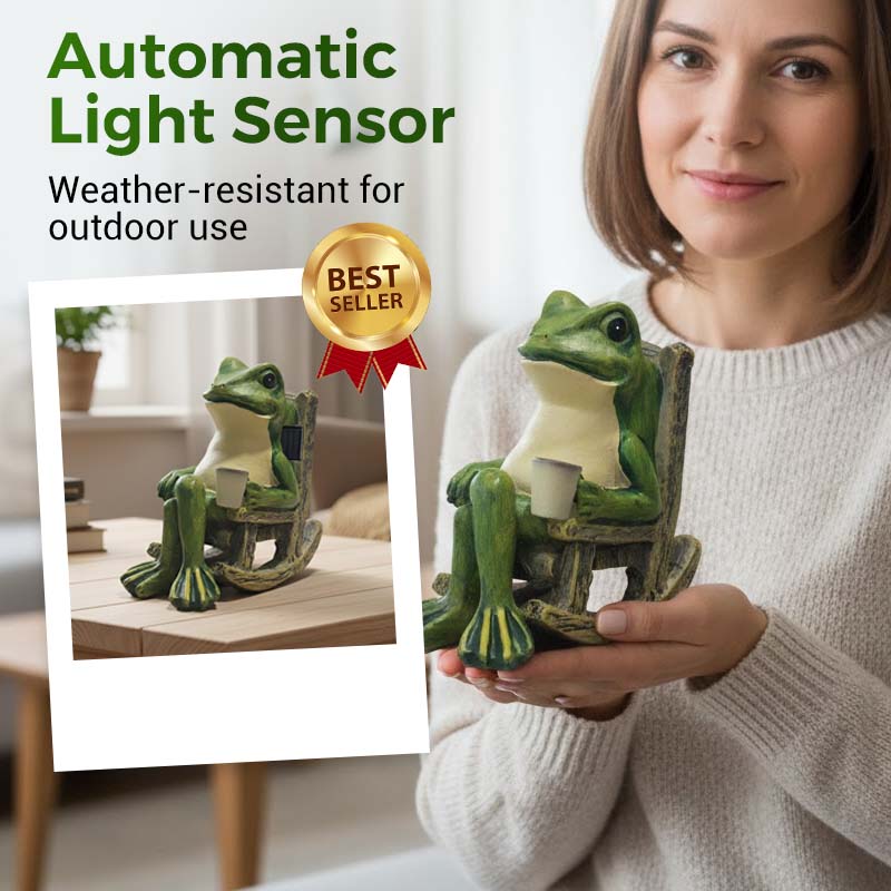 Ozdoba na fotel bujany w kształcie słonecznej żaby