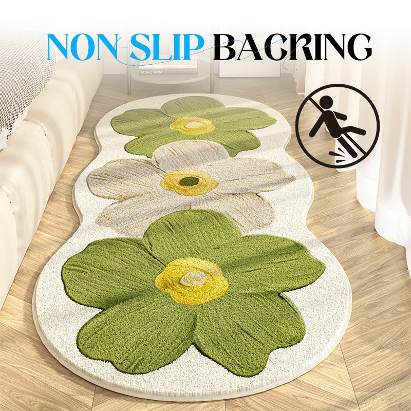 Miękki dywanik w nieregularny kwiatowy wzór