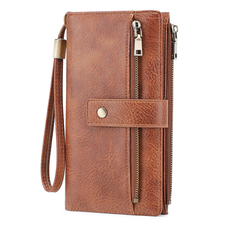 👛 Portmonetka damska w stylu retro - antykradzieżowy design