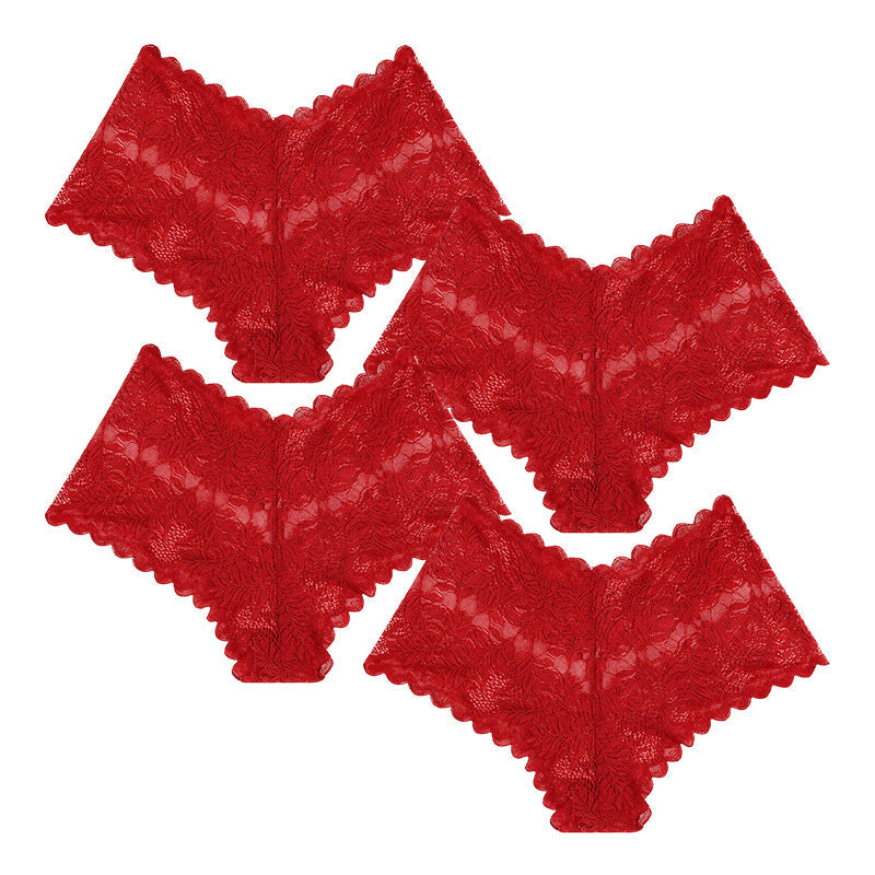 【✨ 1 + 3 gratis - 4 sztuki】Kobiece seksowne koronkowe stringi - Przezroczyste stringi w kwiatowy wzór 💋