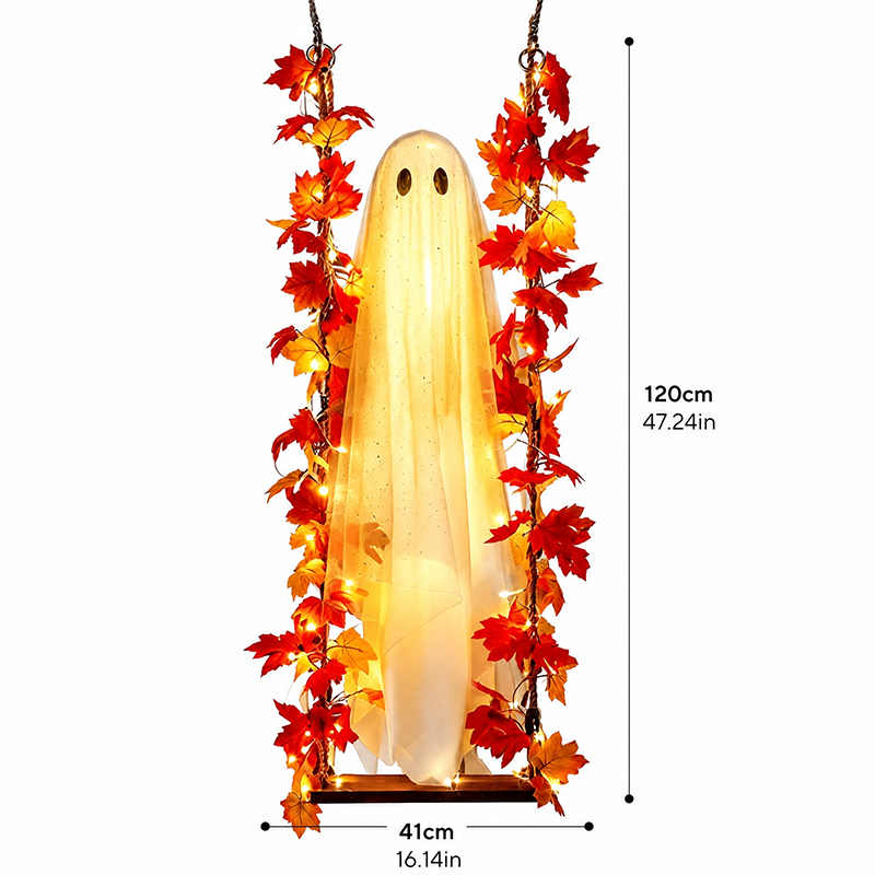 🎃👻 Dekoracja LED w kształcie ducha na Halloween 🍁