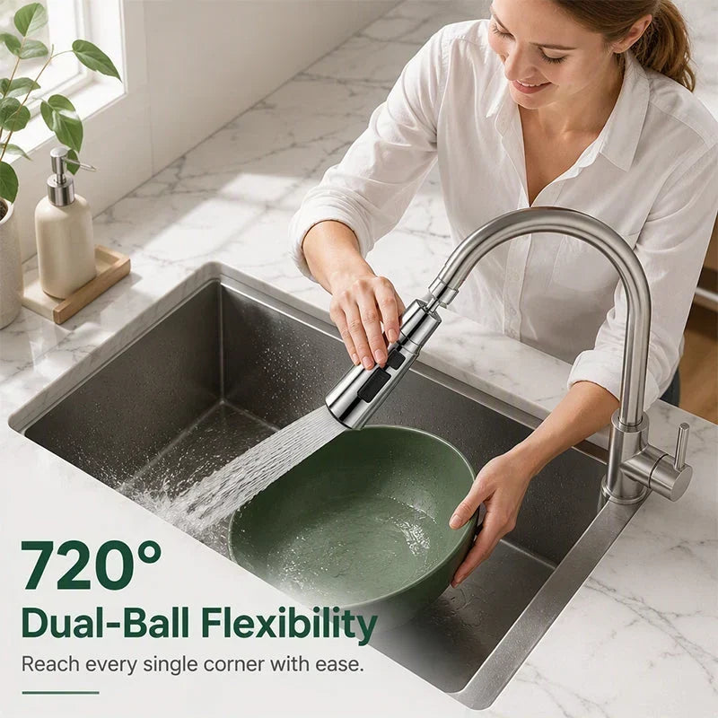 🚰 Obrót 360° nakładka na kran – 50% ZNIŻKI! OFERTA LIMITOWANA!💧 Uniwersalna, łatwy montaż, bez rozprysków – idealna do mycia owoców, warzyw i naczyń. Wygodna i praktyczna na co dzień! ✨