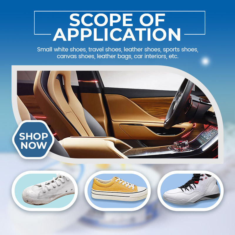 Biały krem do czyszczenia butów - darmowa gąbka czyszcząca